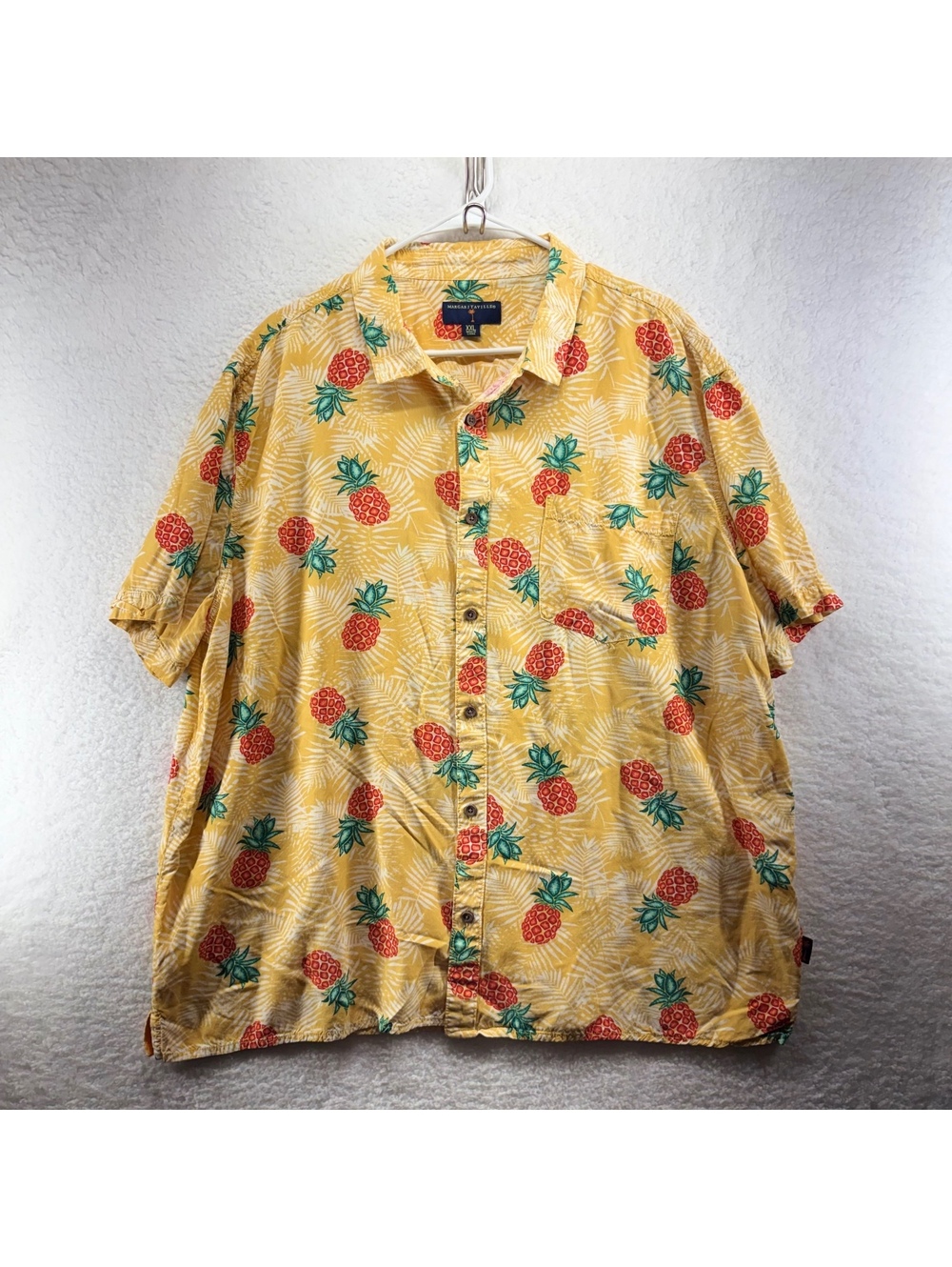 Margaritaville Hawaiian Camp Button Up Shirt Pineapple Print Mens XXL 2XL